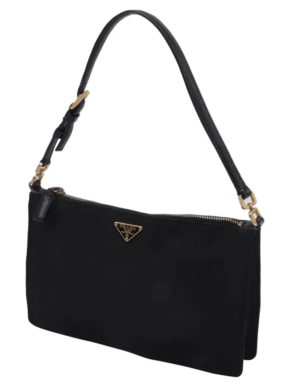 Prada Re-Nylon  Shoulder Bag in Black w/ gold hardwae